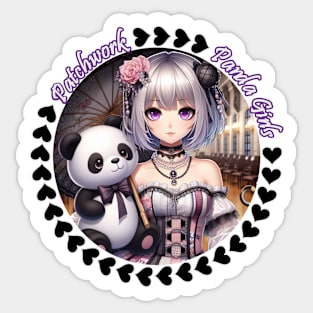 Patchwork Panda Girls Sticker